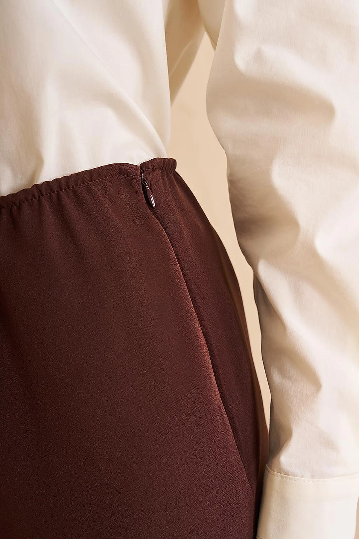 Flare Fit Trousers Dark Coffee