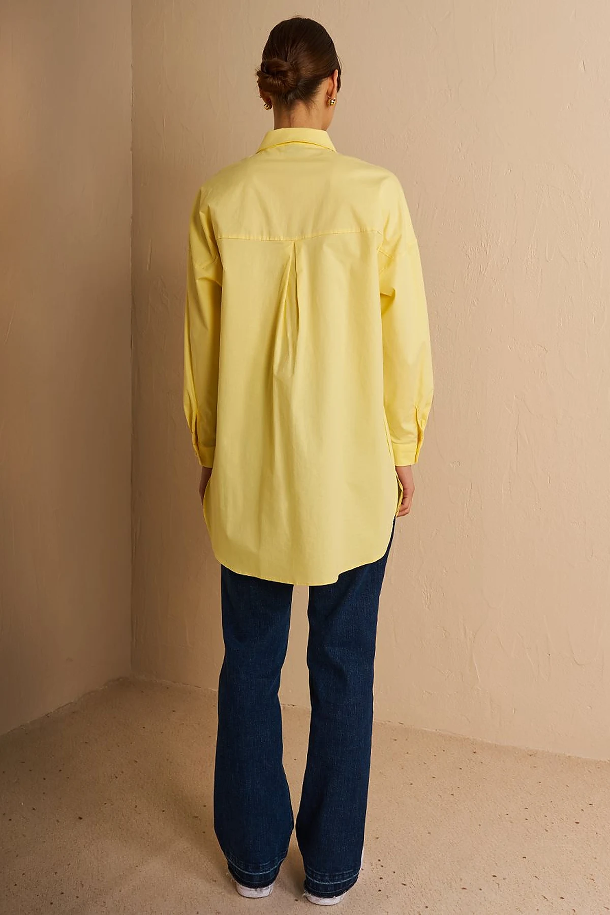 Sequin-Embellished Cotton Tunic Lemon