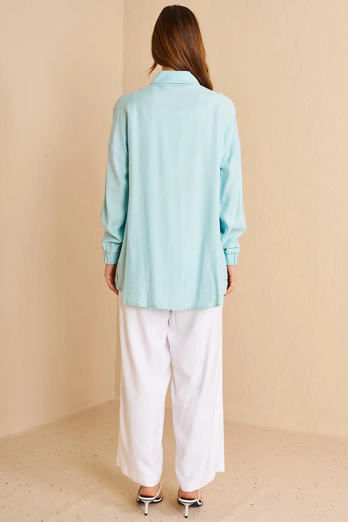 Embroidered Viscose Tunic Nile Green