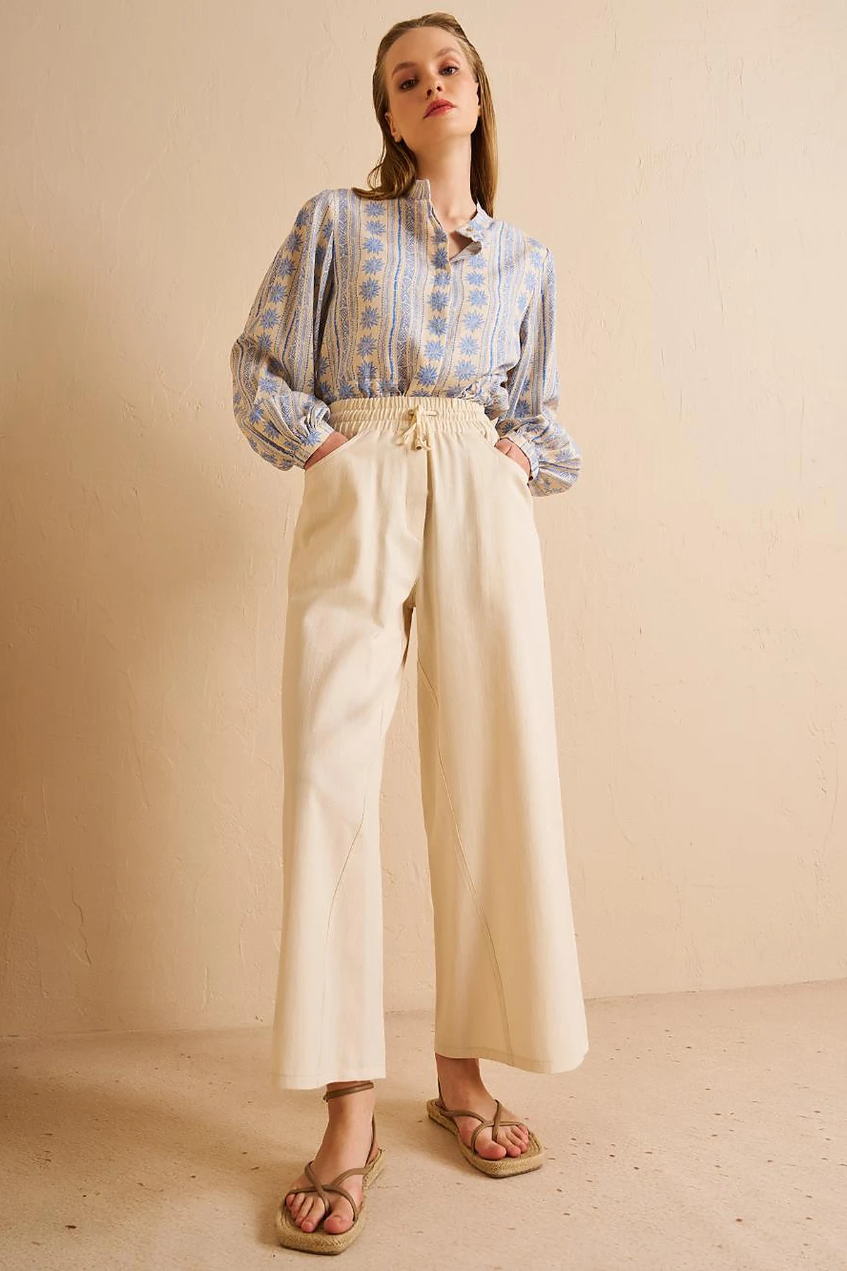 Marine Fit Canvas Pants Cream
