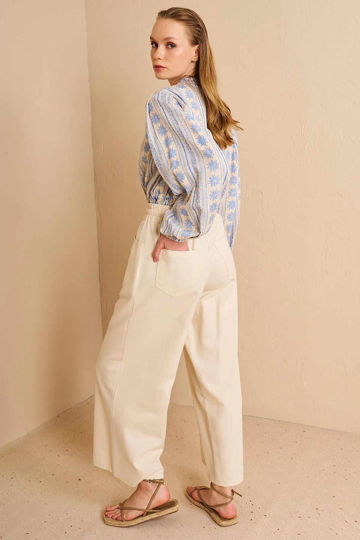 Marine Fit Canvas Pants Cream