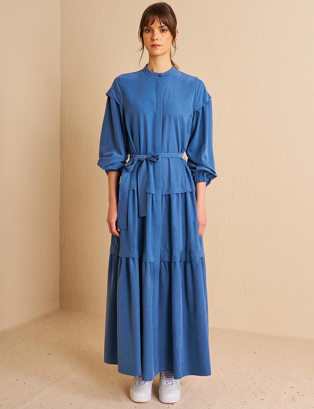 Layered Hem Modal Dress Indigo