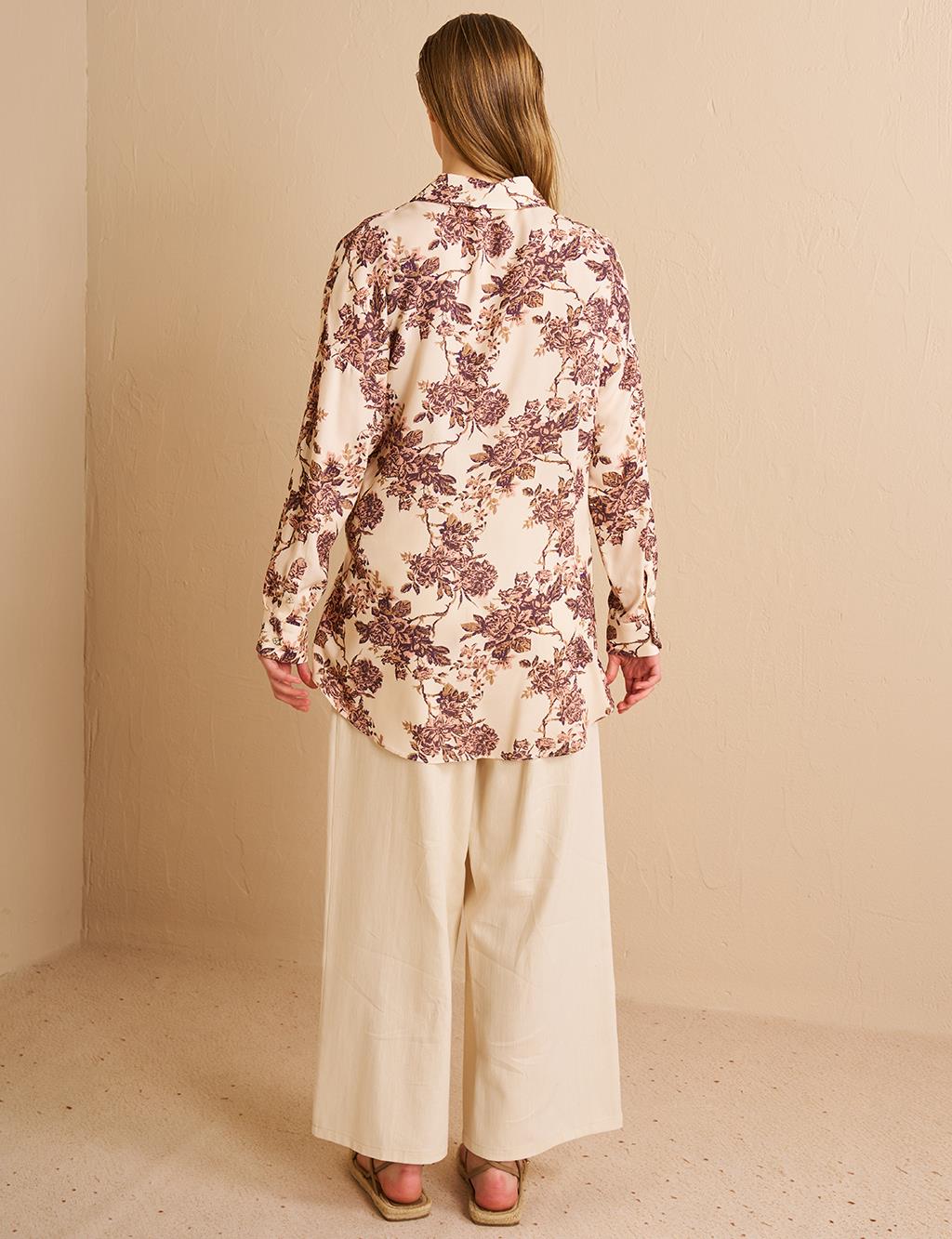 Waist-Tie Viscose Tunic Cream