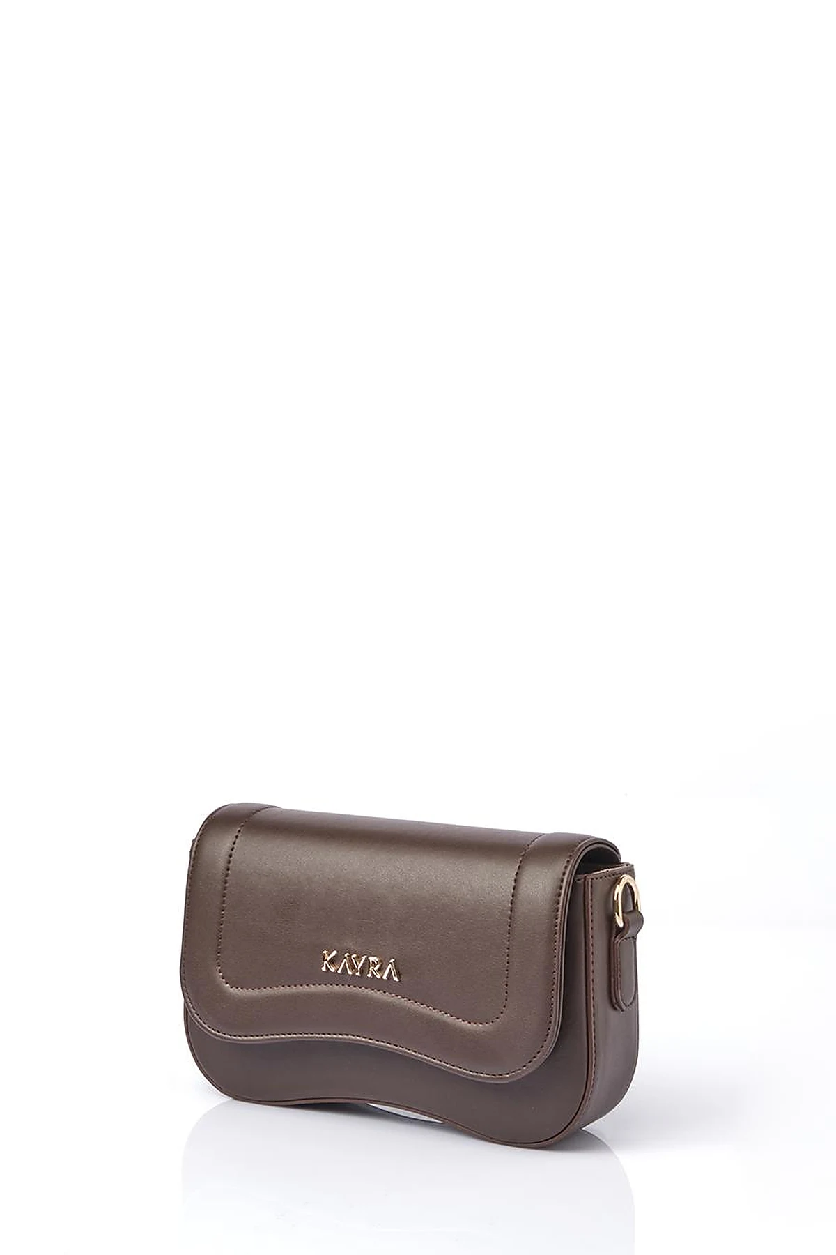 Lidded Mini Baguette Bag Bitter Coffee