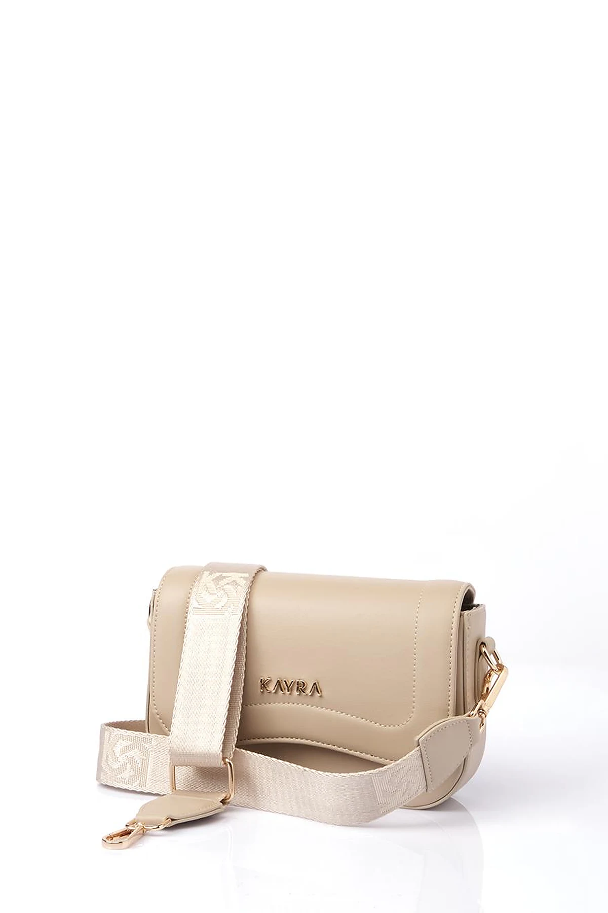 Lidded Mini Baguette Bag Stone