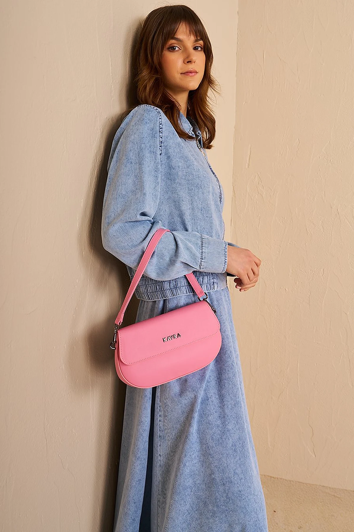 Oval Shape Bag Pink
