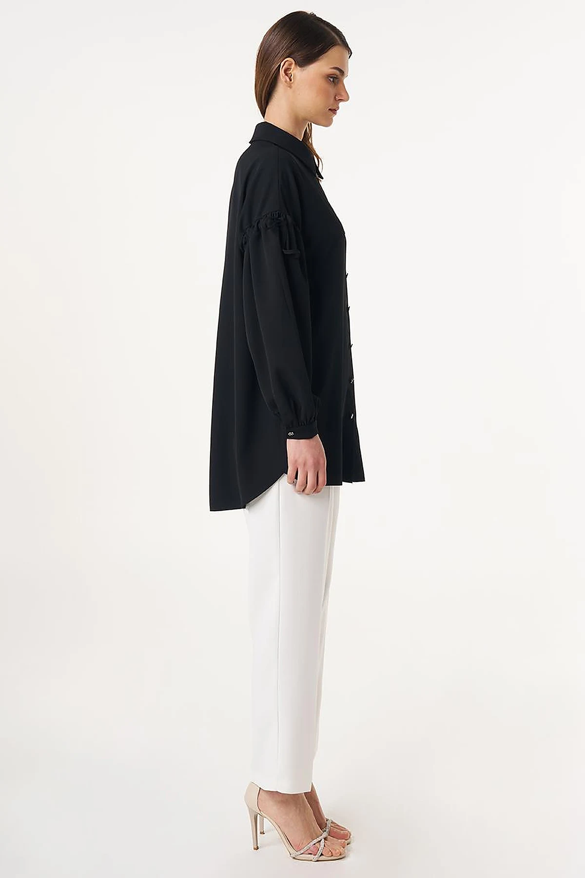 Embroidered Elegant Tunic Black