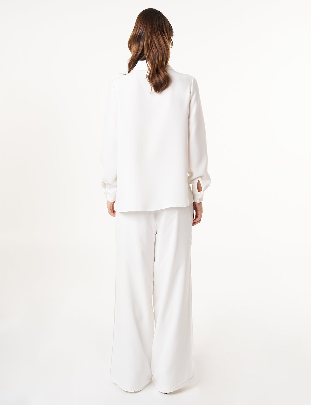 Shirt Collar Blouse Ecru 
