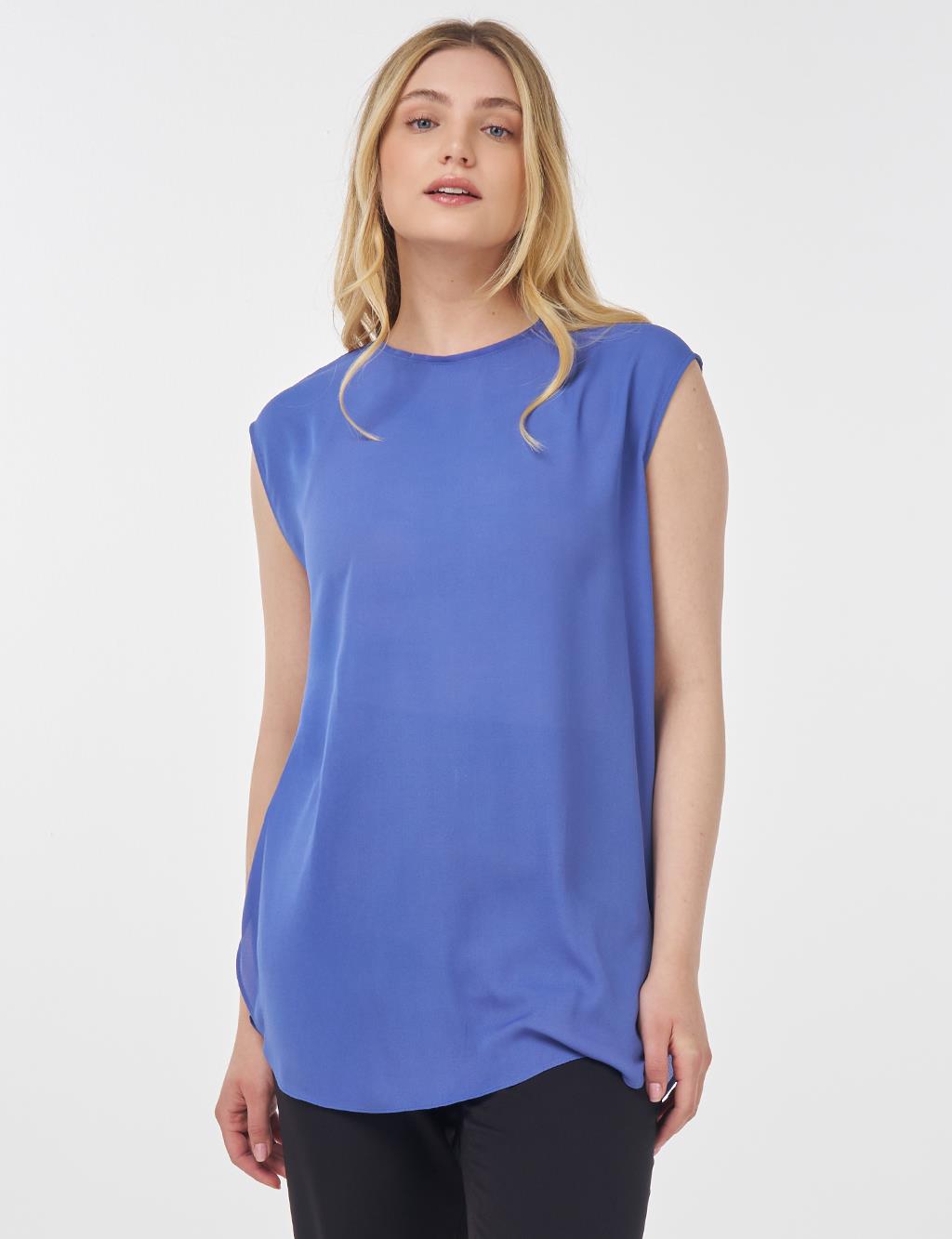Crew Neck Basic T-Shirt Indigo