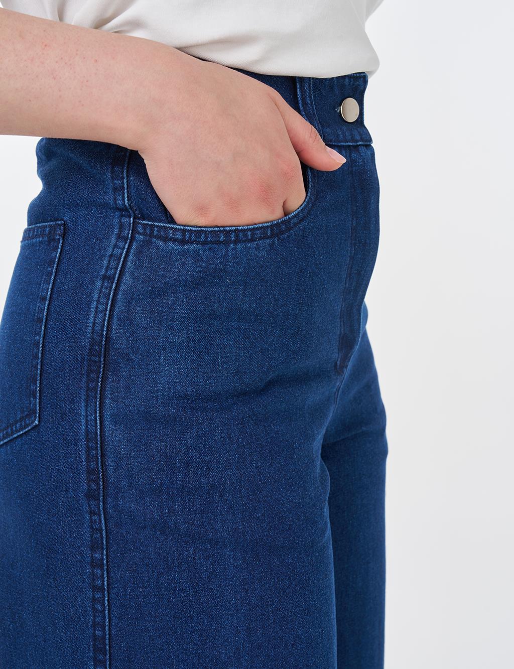 Marine Fit Denim Pants Navy