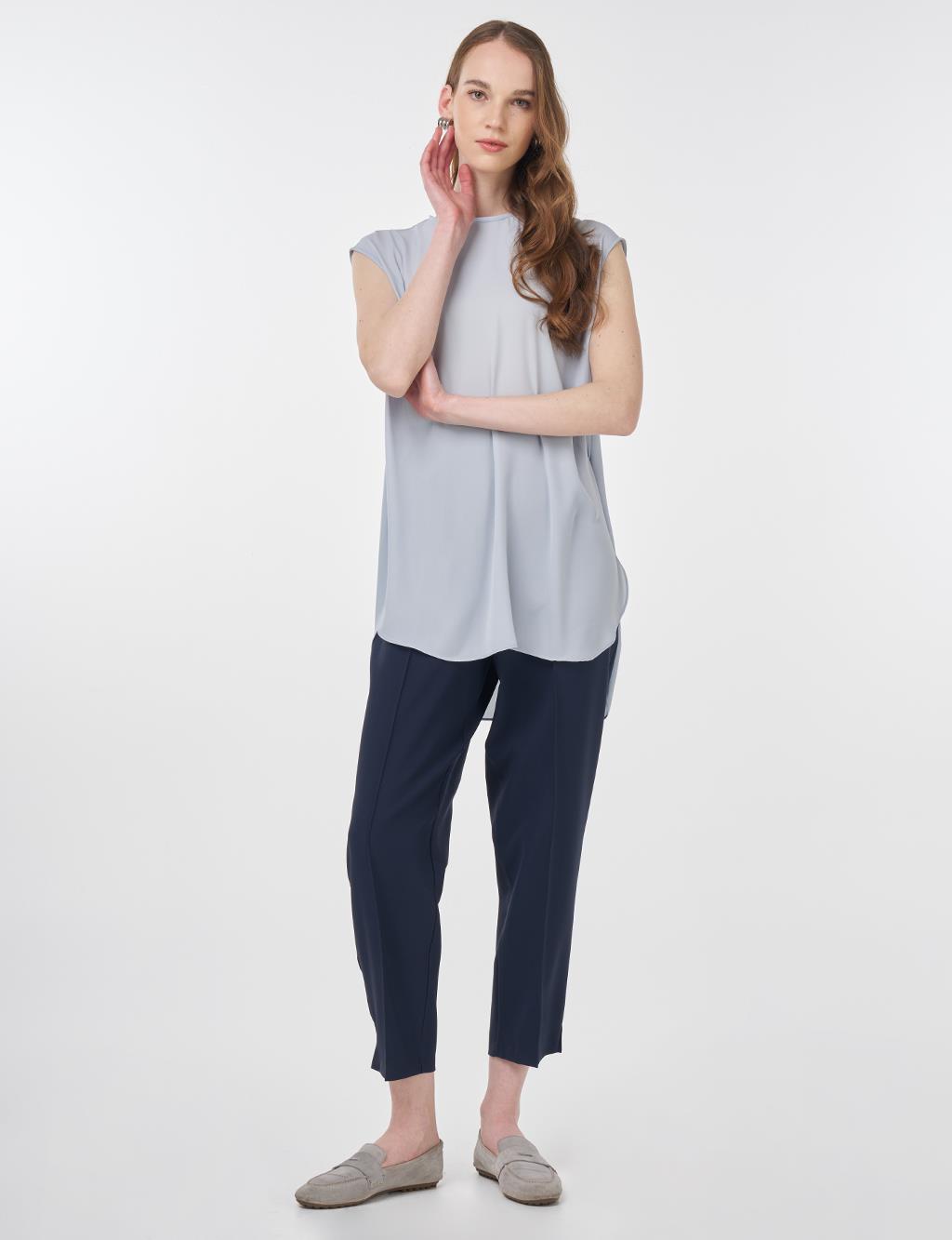 Crew Neck Basic T-Shirt Light Blue
