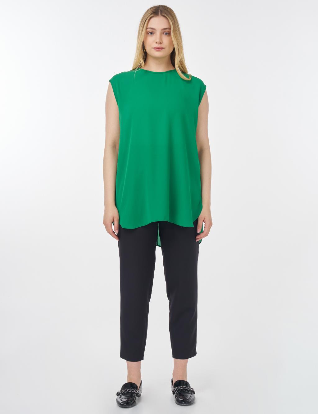 Crew Neck Basic T-Shirt Benetton Green