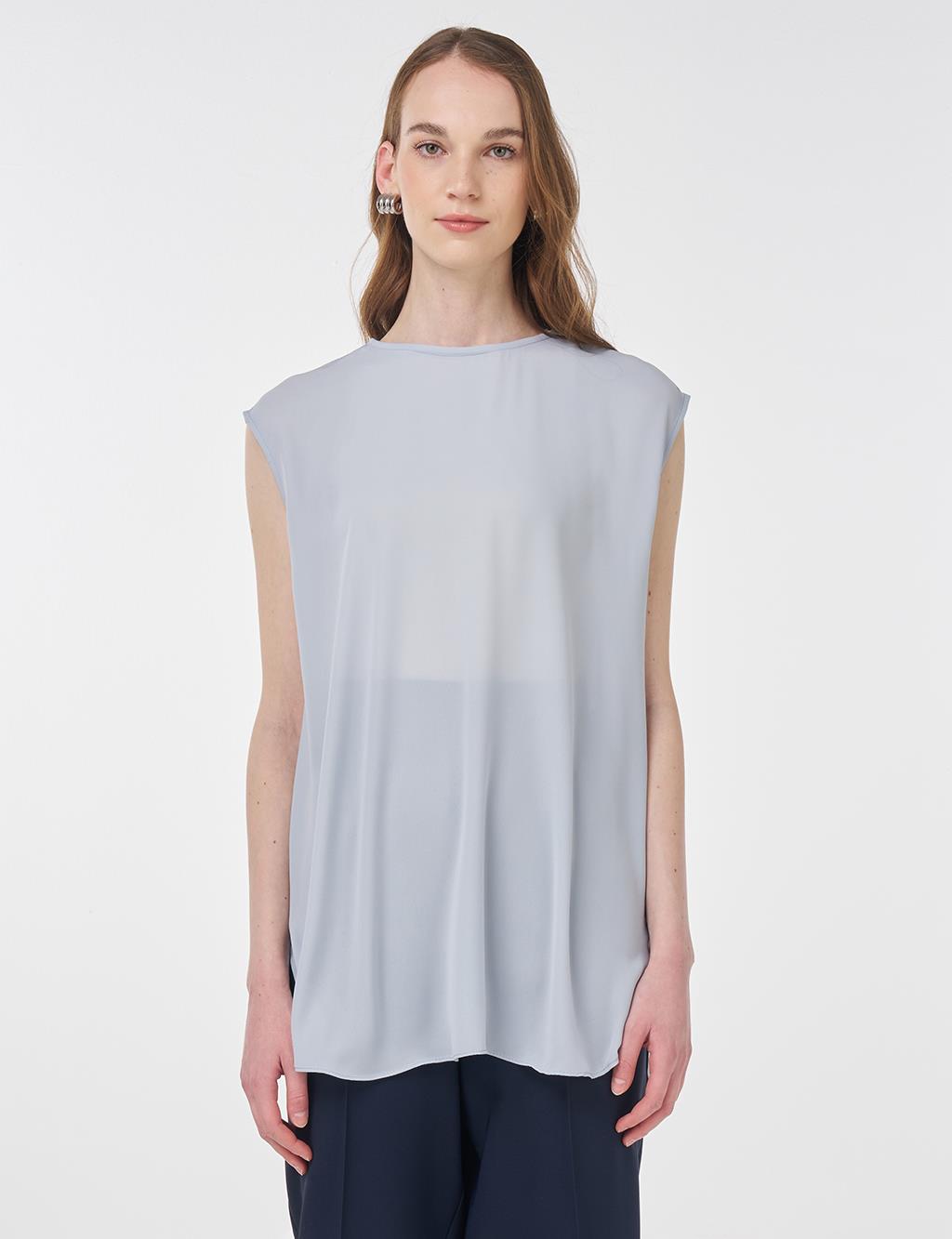 Crew Neck Basic T-Shirt Light Blue