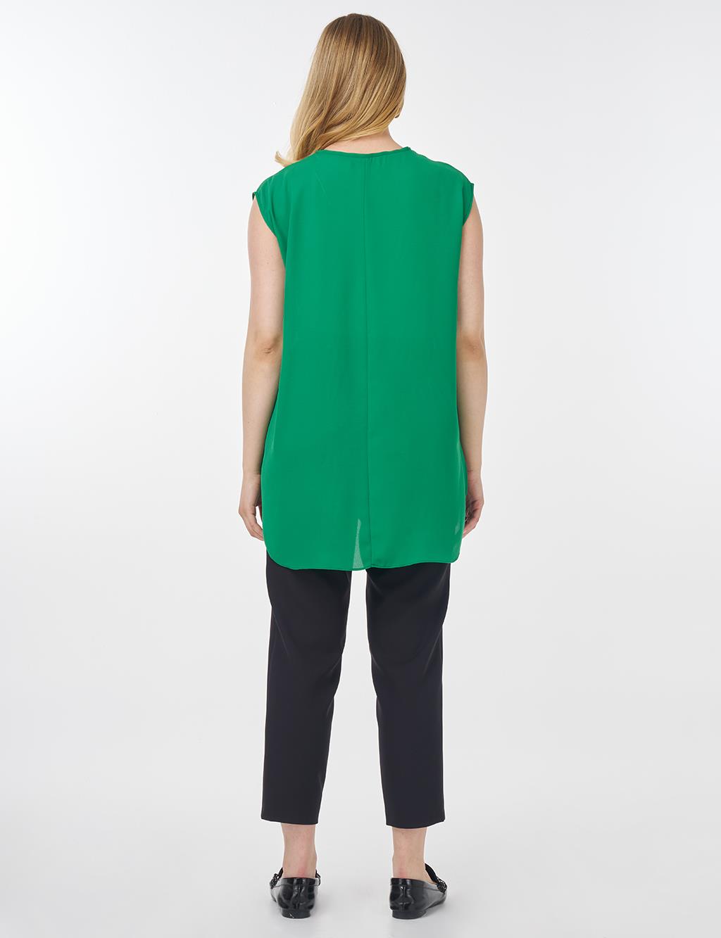 Crew Neck Basic T-Shirt Benetton Green