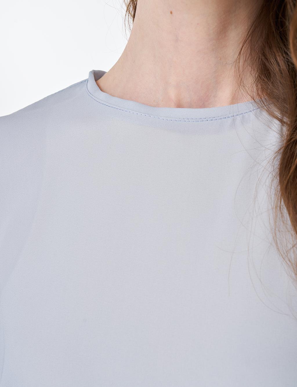 Crew Neck Basic T-Shirt Light Blue
