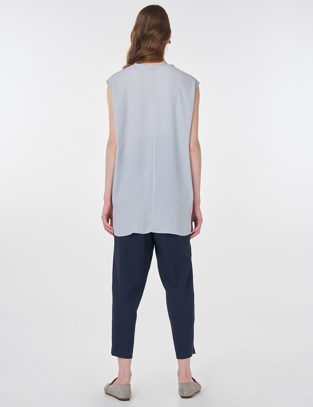 Crew Neck Basic T-Shirt Light Blue