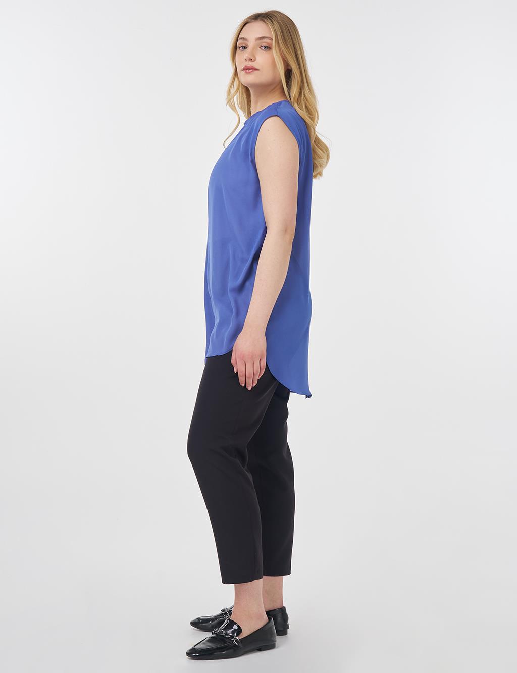 Crew Neck Basic T-Shirt Indigo