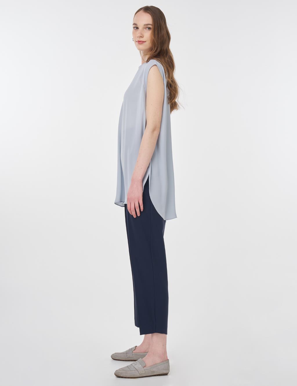 Crew Neck Basic T-Shirt Light Blue