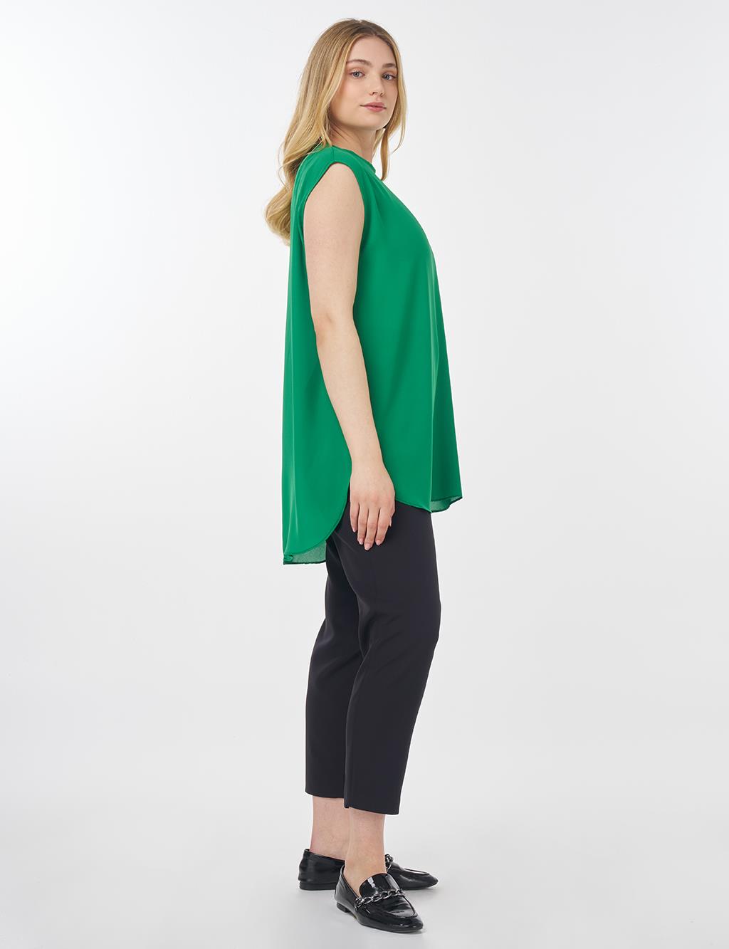 Crew Neck Basic T-Shirt Benetton Green