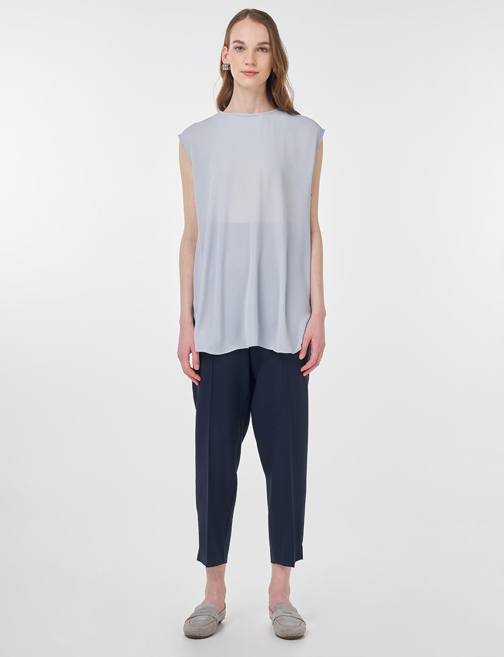 Crew Neck Basic T-Shirt Light Blue