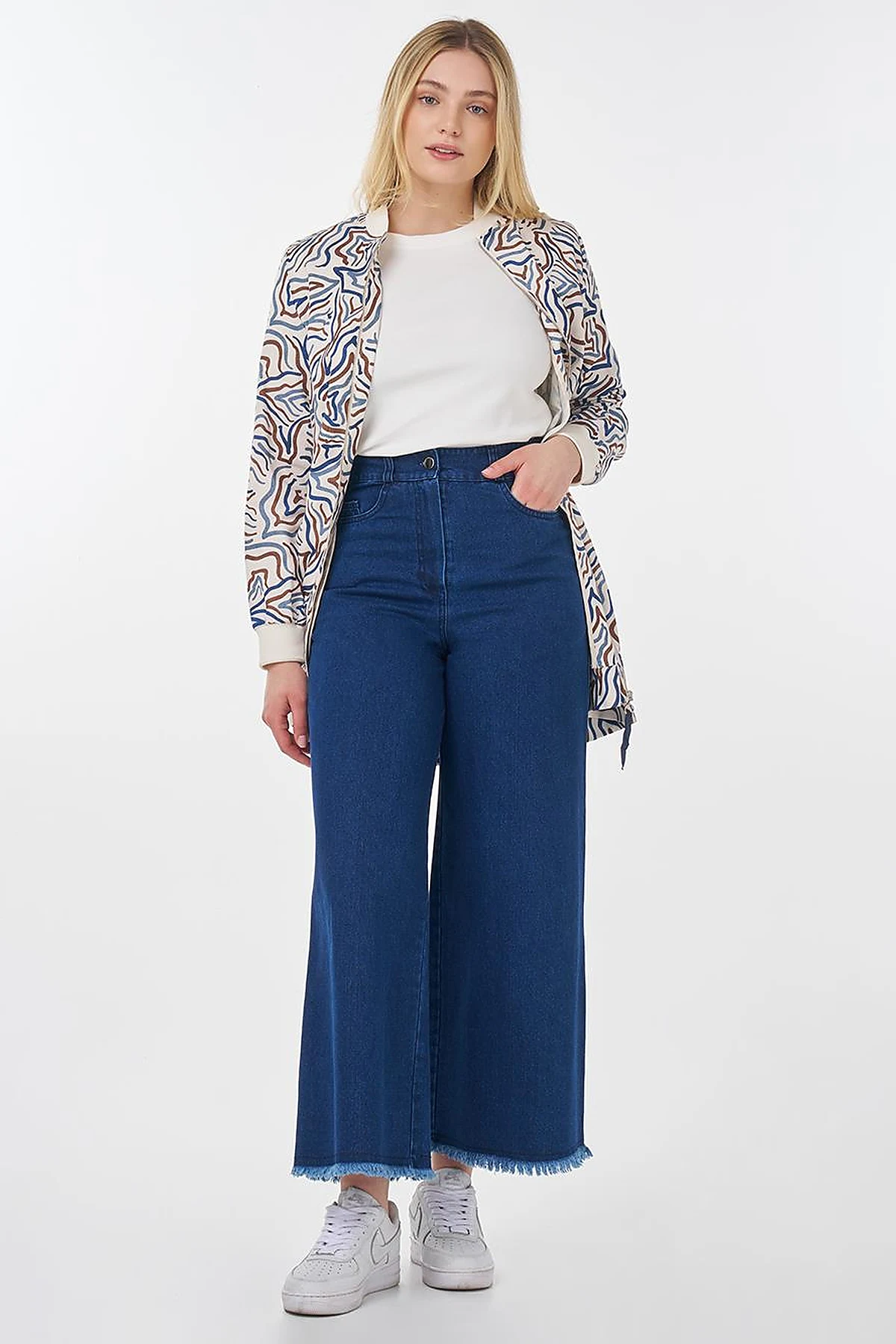 Marine Fit Denim Pants Navy