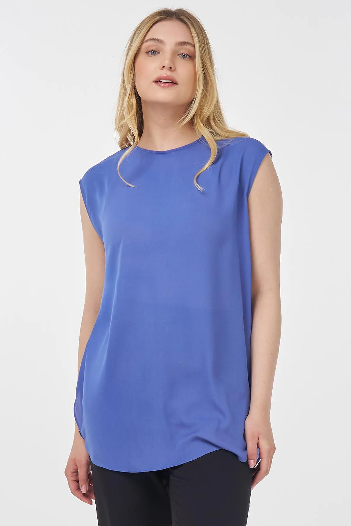 Crew Neck Basic T-Shirt Indigo