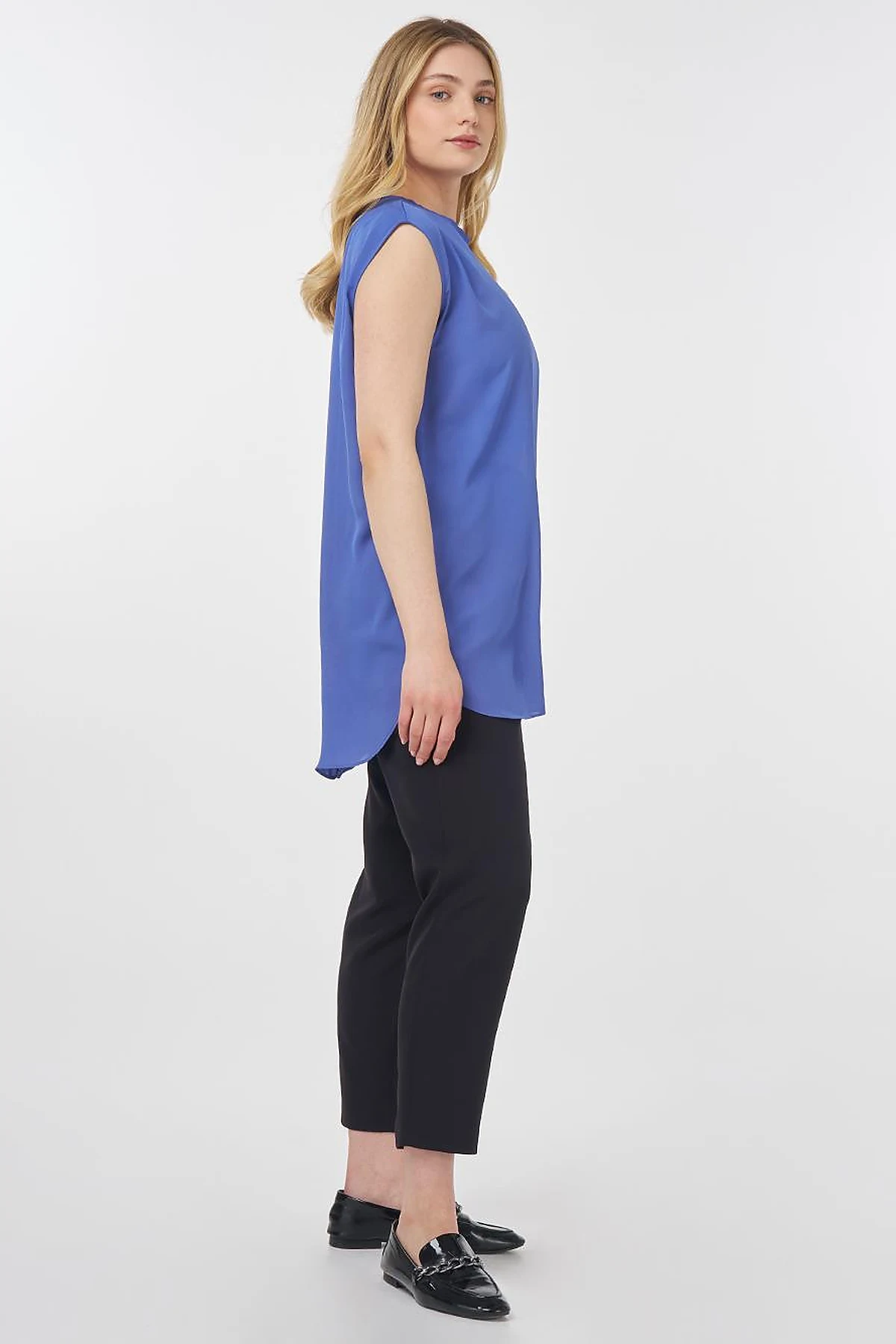 Crew Neck Basic T-Shirt Indigo
