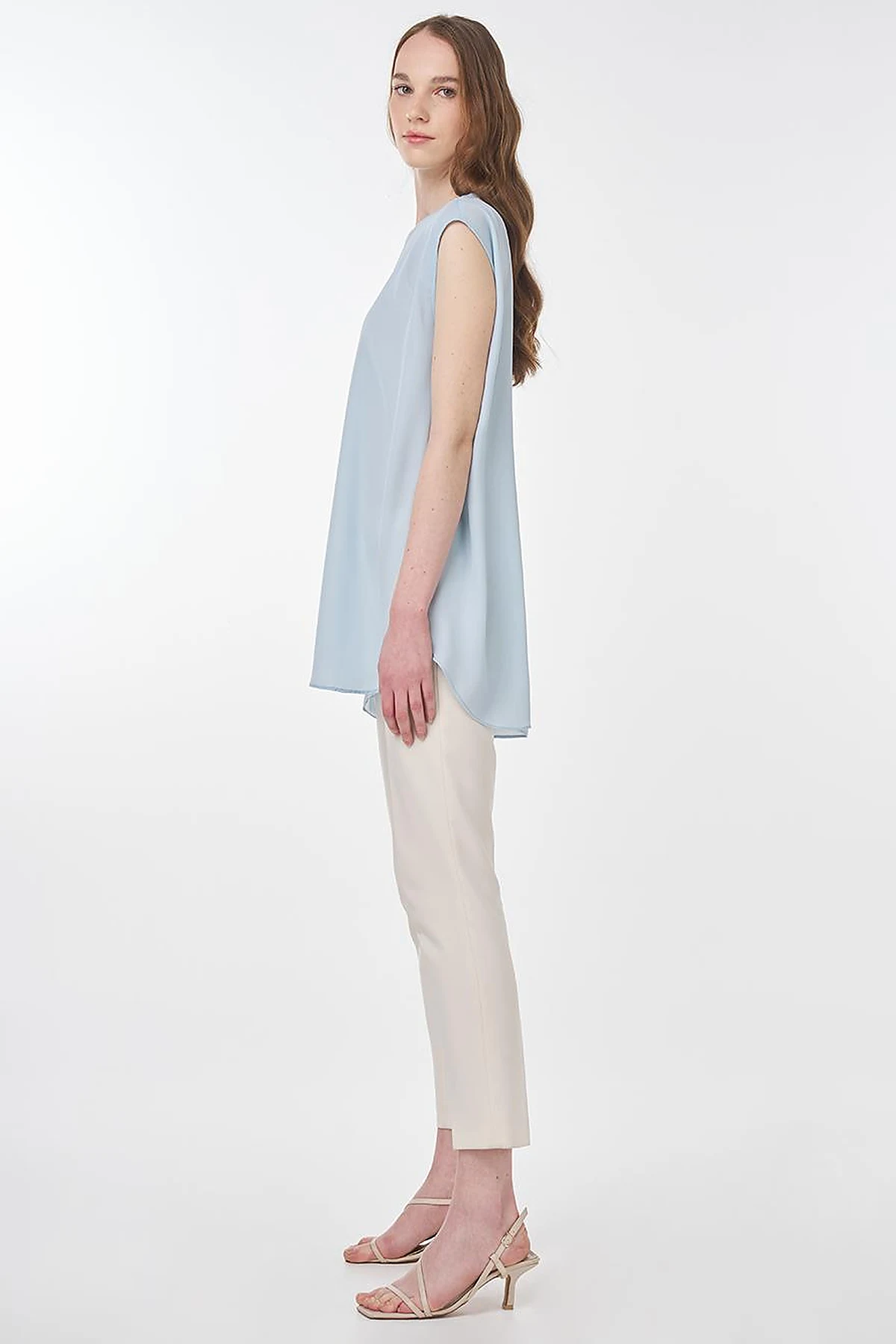 Crew Neck Basic T-Shirt Blue