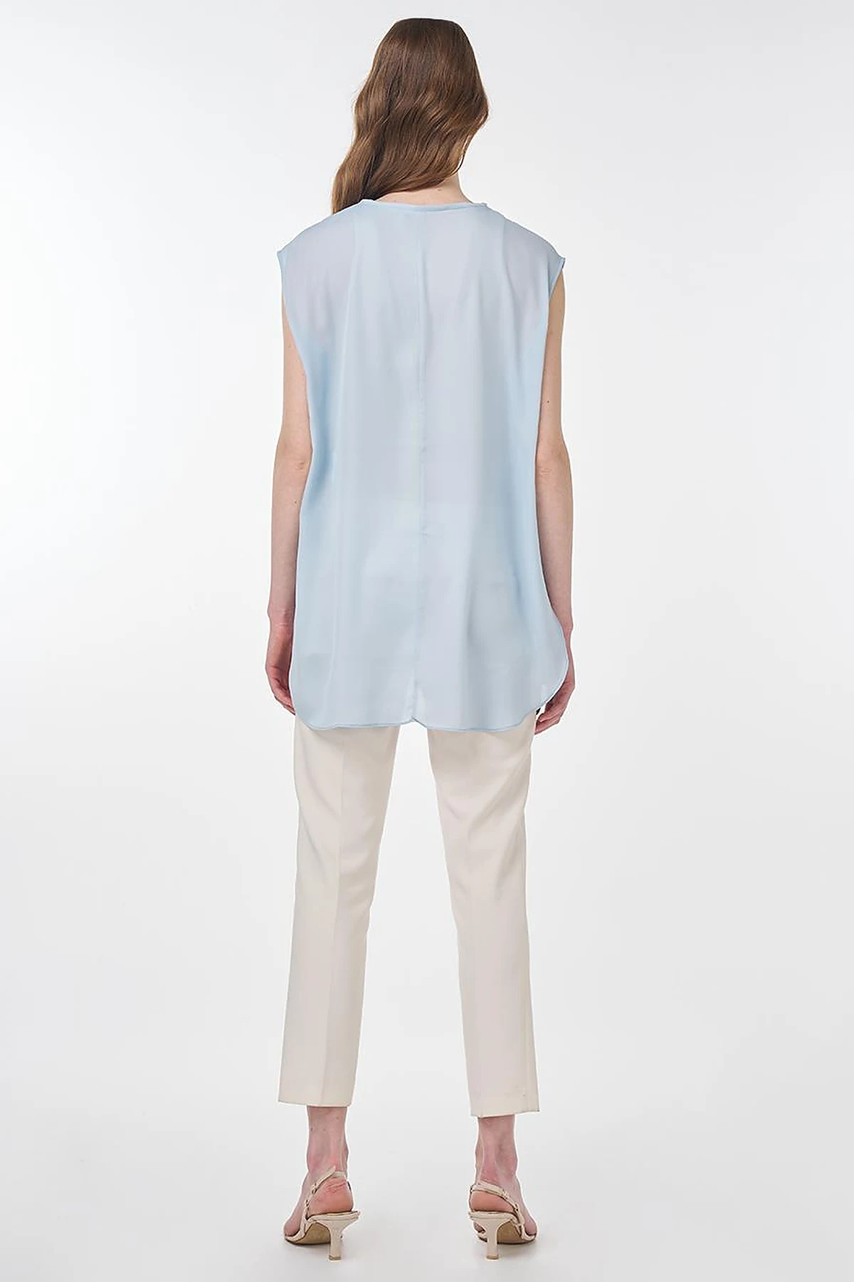 Crew Neck Basic T-Shirt Blue