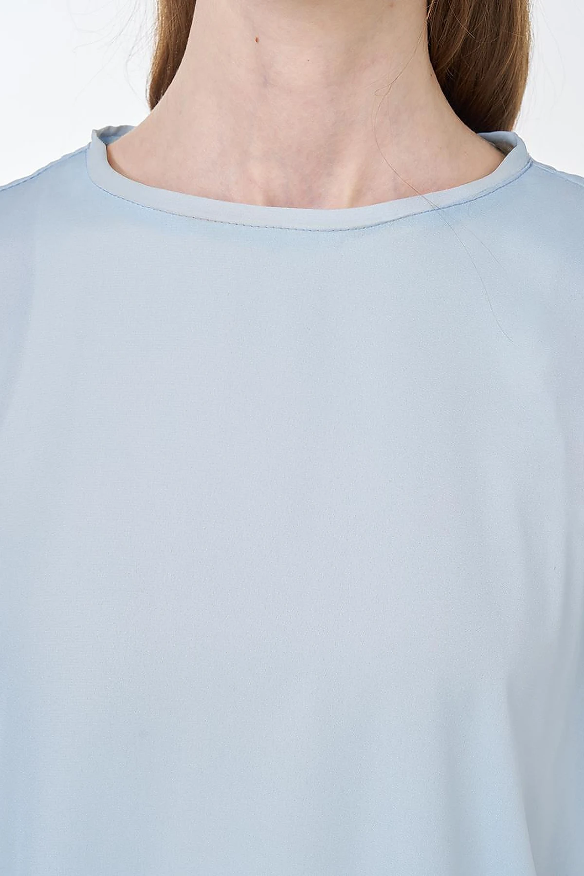 Crew Neck Basic T-Shirt Blue