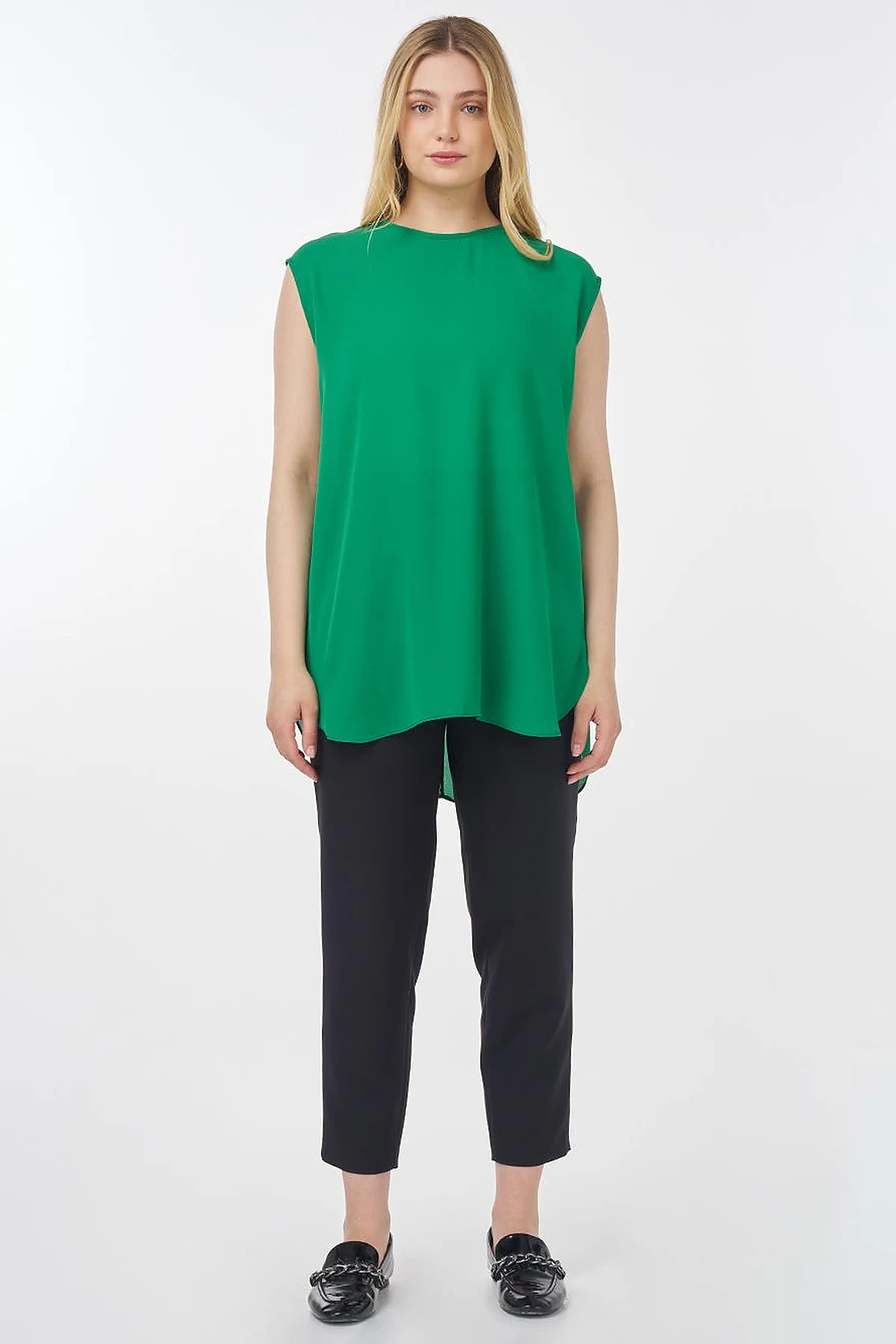 Crew Neck Basic T-Shirt Green