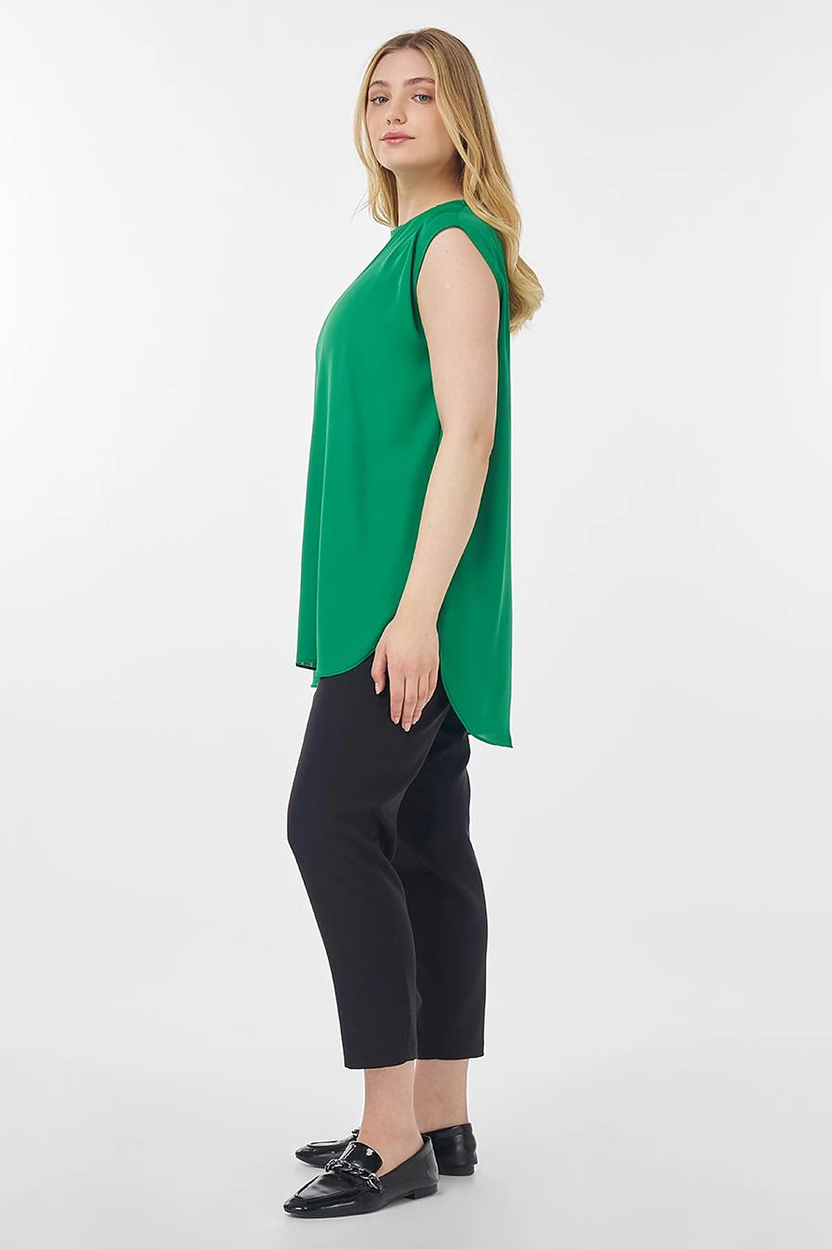 Crew Neck Basic T-Shirt Green