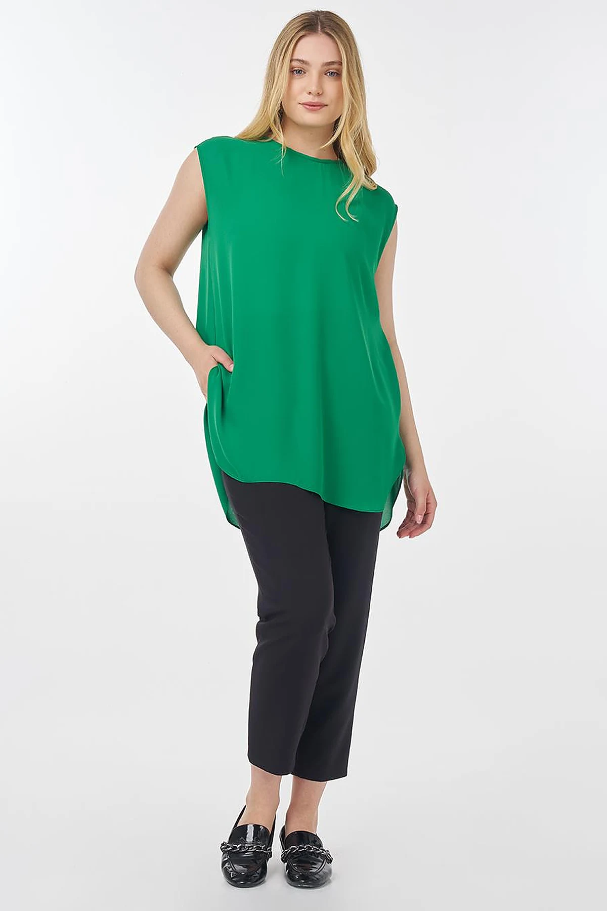 Crew Neck Basic T-Shirt Green