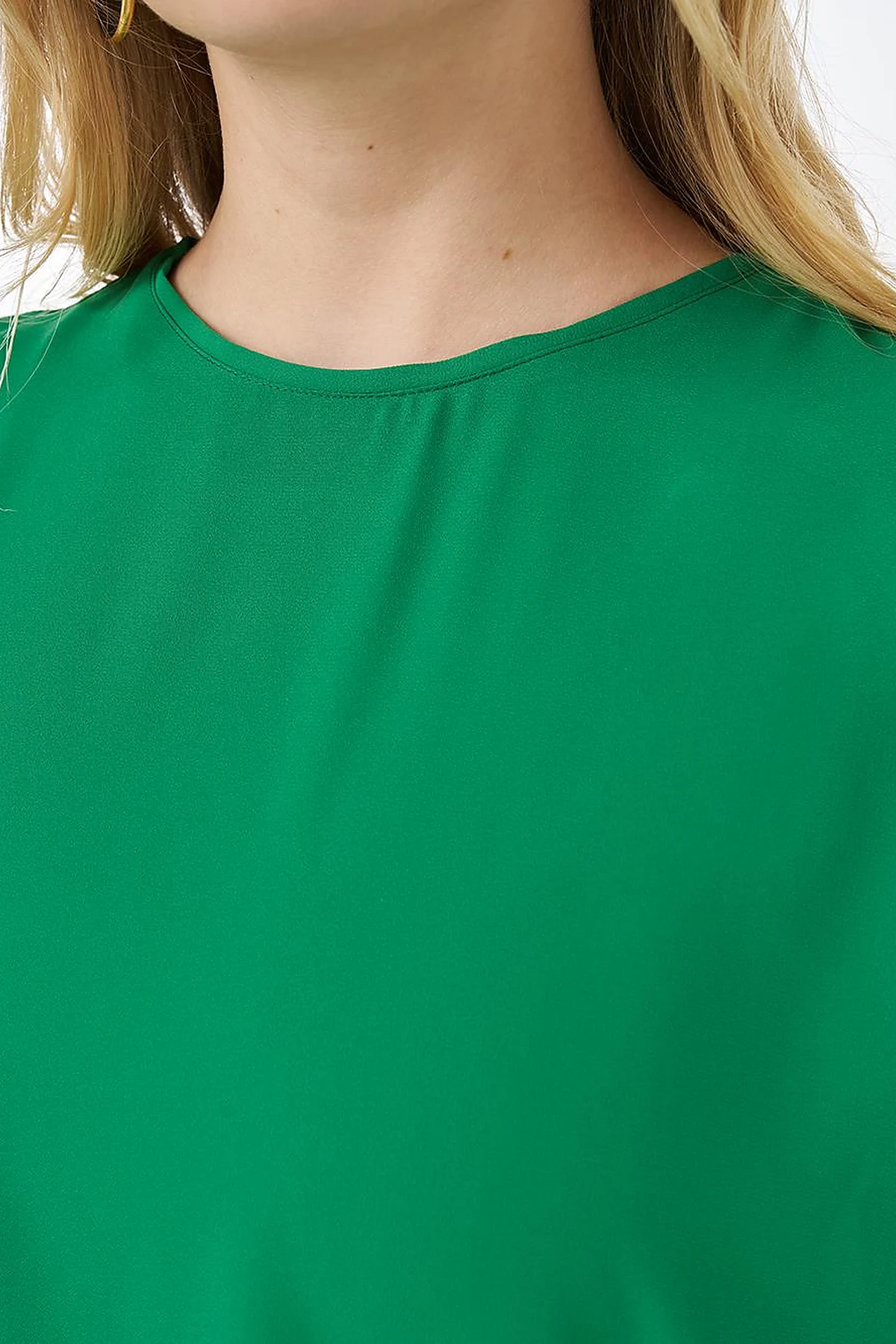 Crew Neck Basic T-Shirt Green