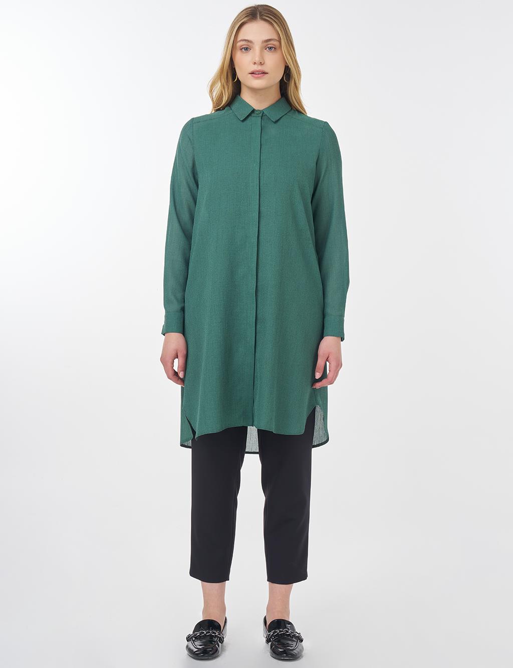 Long Basic Tunic Green