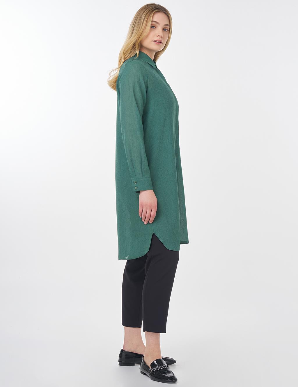 Long Basic Tunic Green