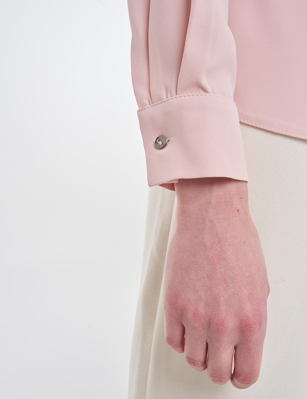 Shirt Collar Blouse Powder Pink