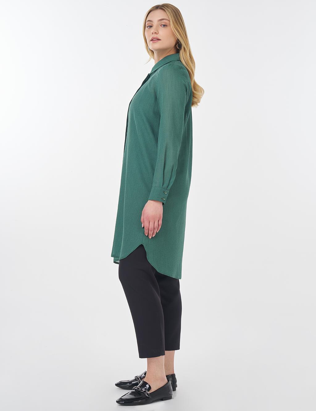 Long Basic Tunic Green