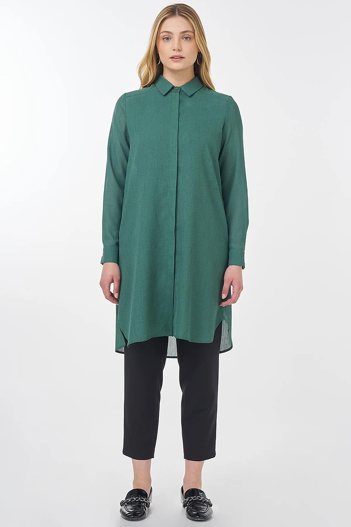 Long Basic Tunic Green