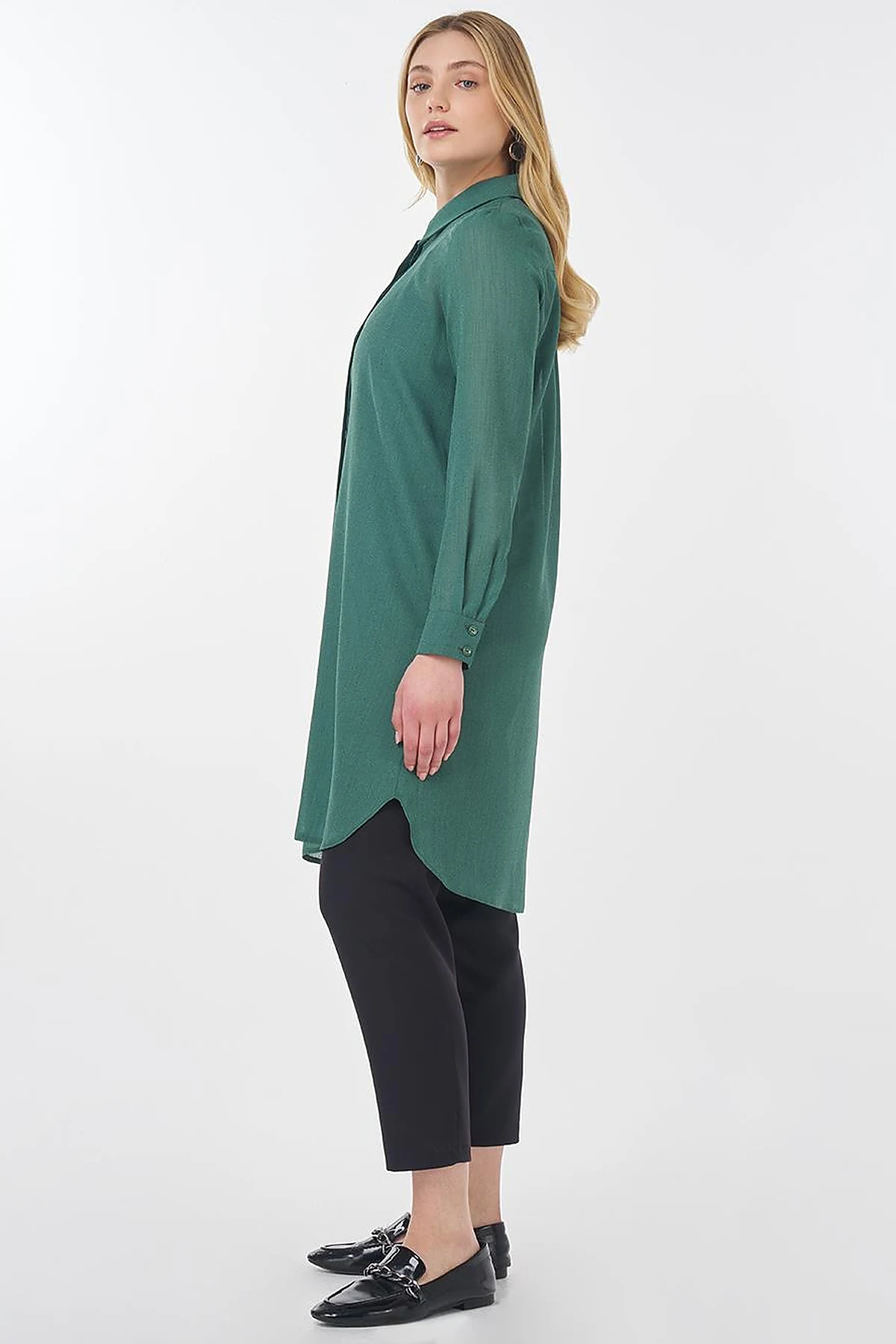Long Basic Tunic Green