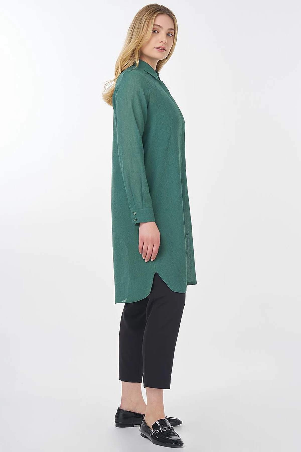 Long Basic Tunic Green