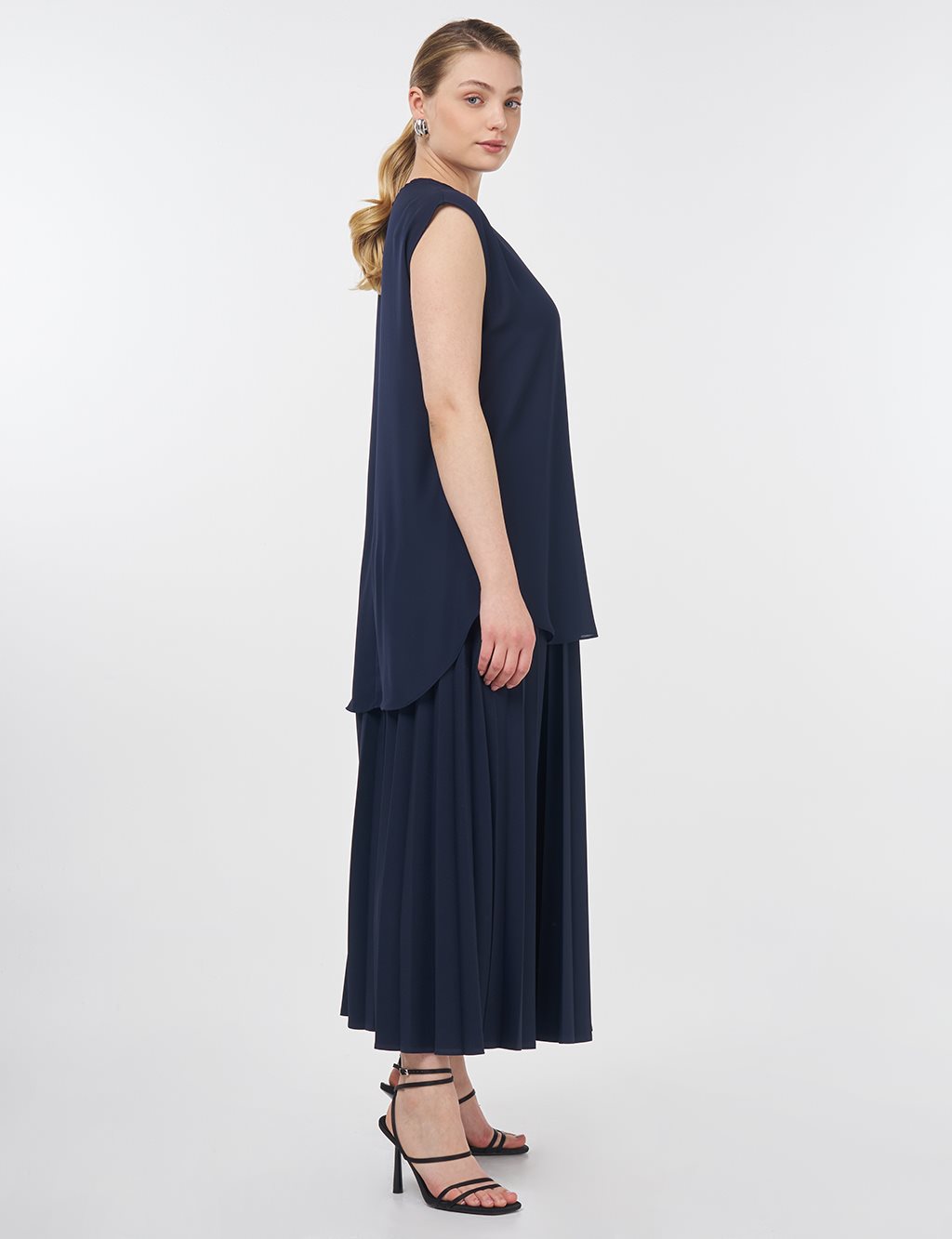 Crew Neck Basic T-Shirt Navy 