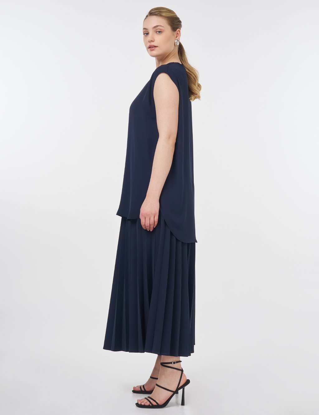 Crew Neck Basic T-Shirt Navy 