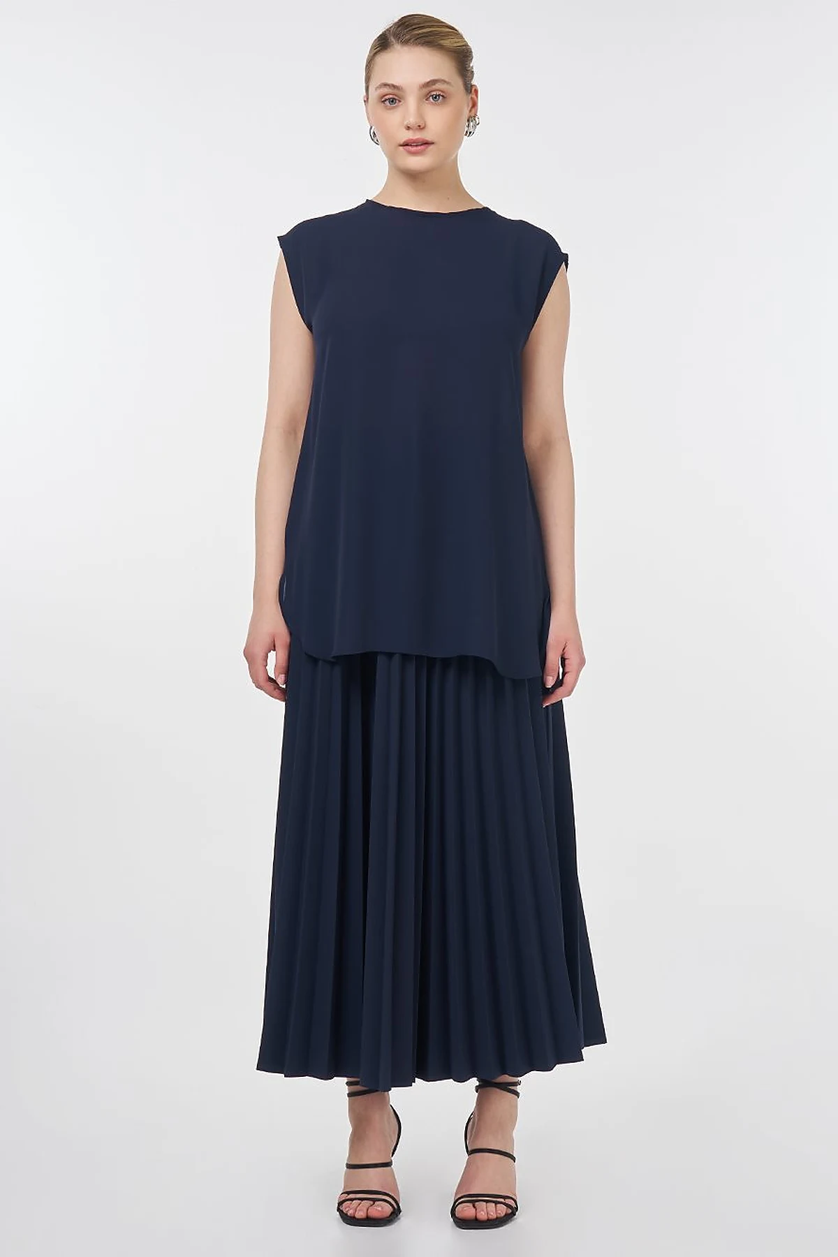 Crew Neck Basic T-Shirt Navy 