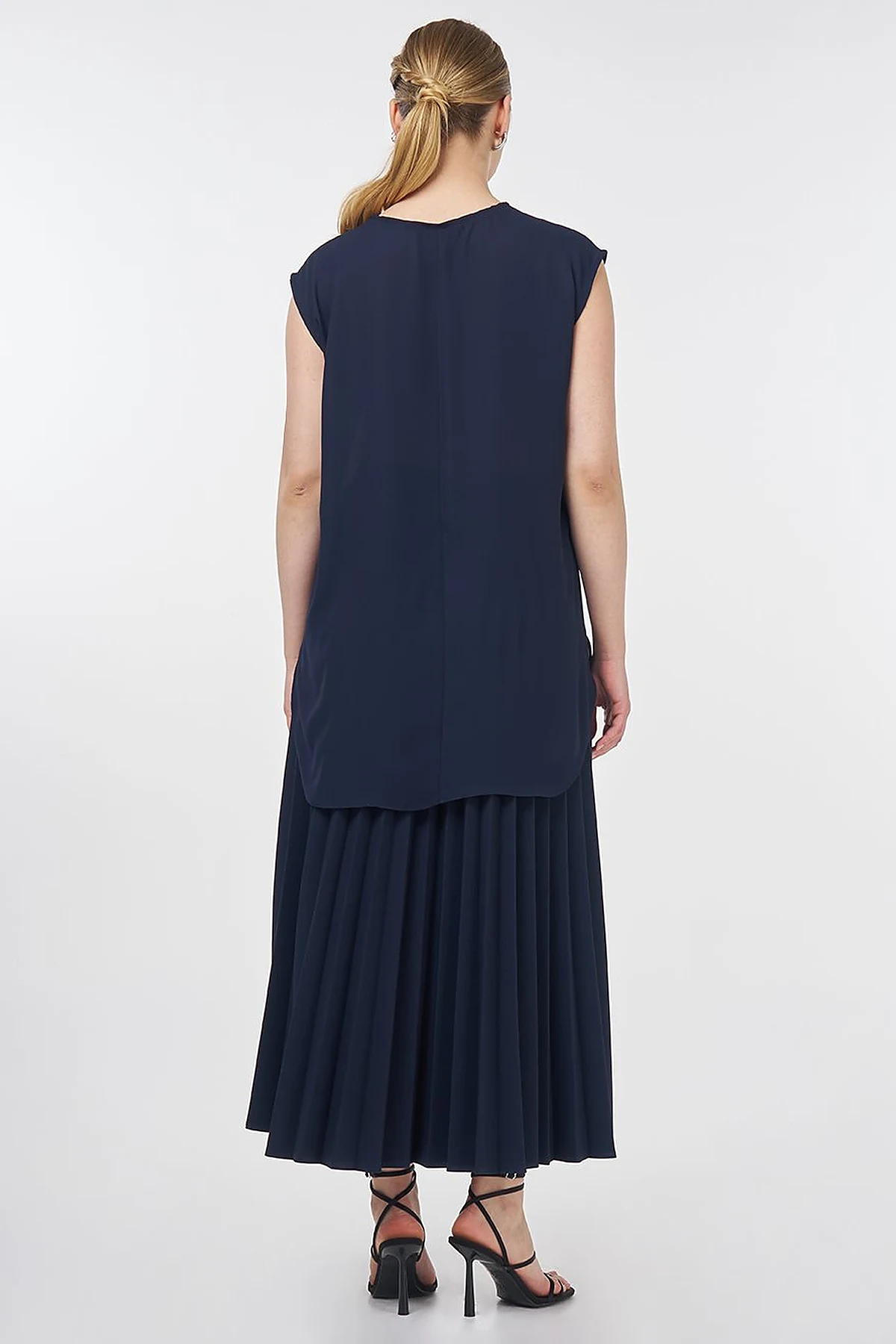 Crew Neck Basic T-Shirt Navy 