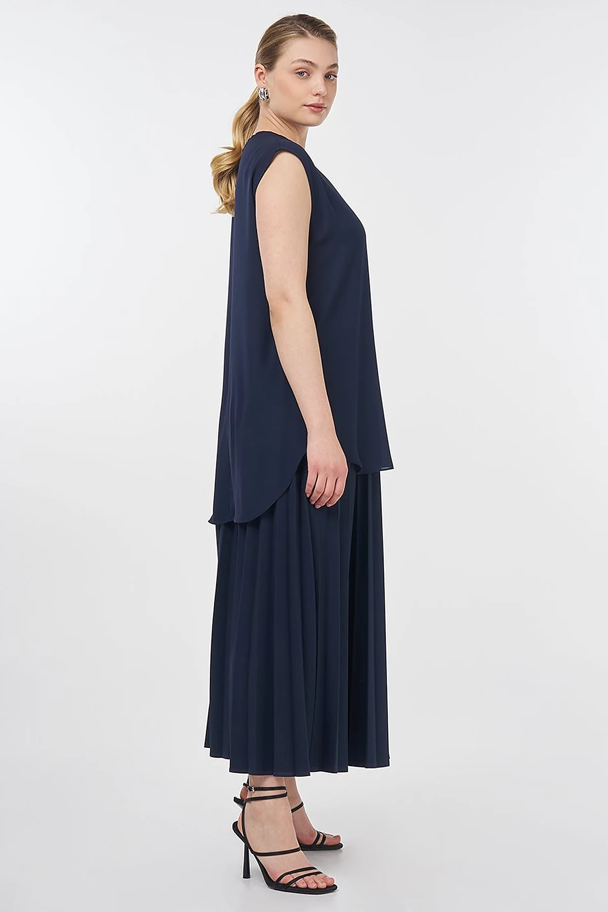 Crew Neck Basic T-Shirt Navy 