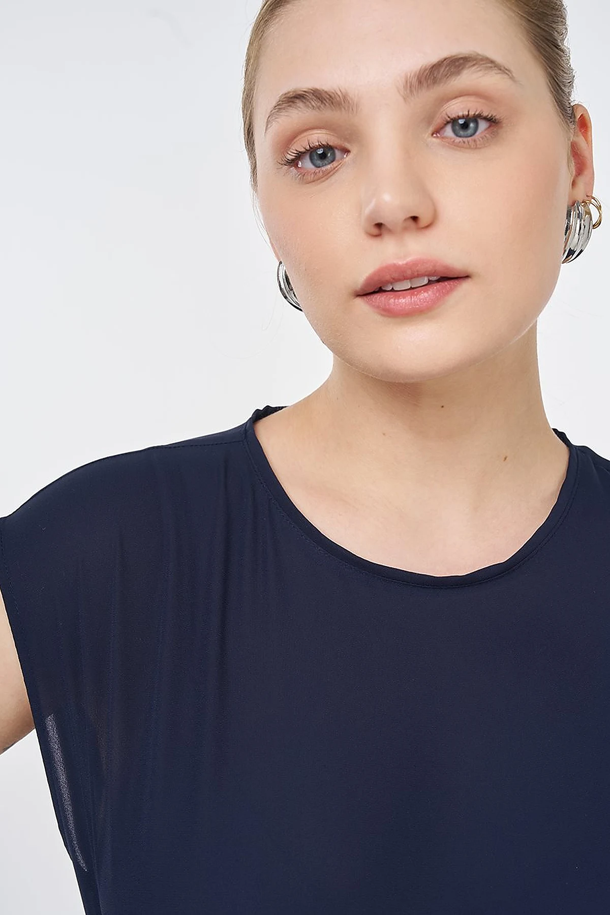 Crew Neck Basic T-Shirt Navy 
