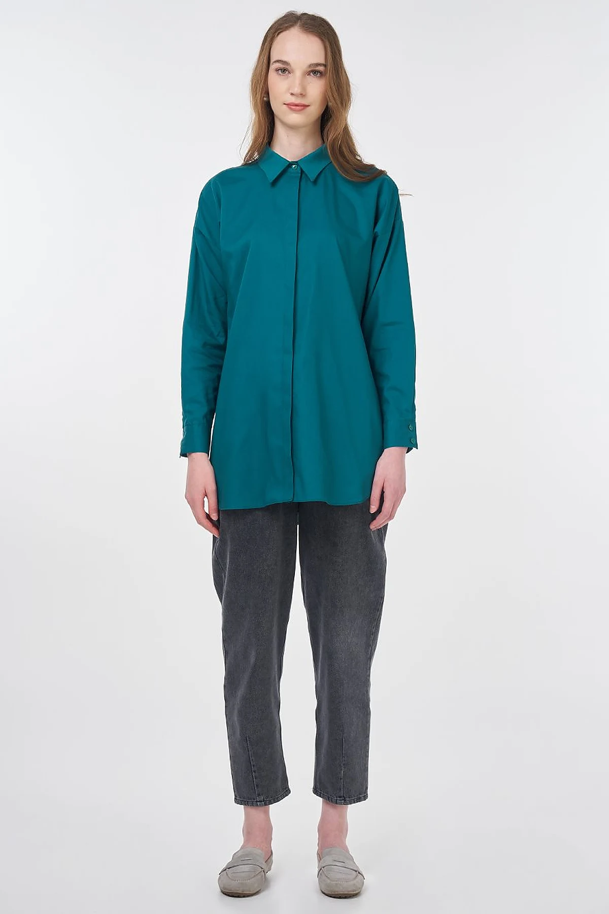 Basic Cotton Shirt Green