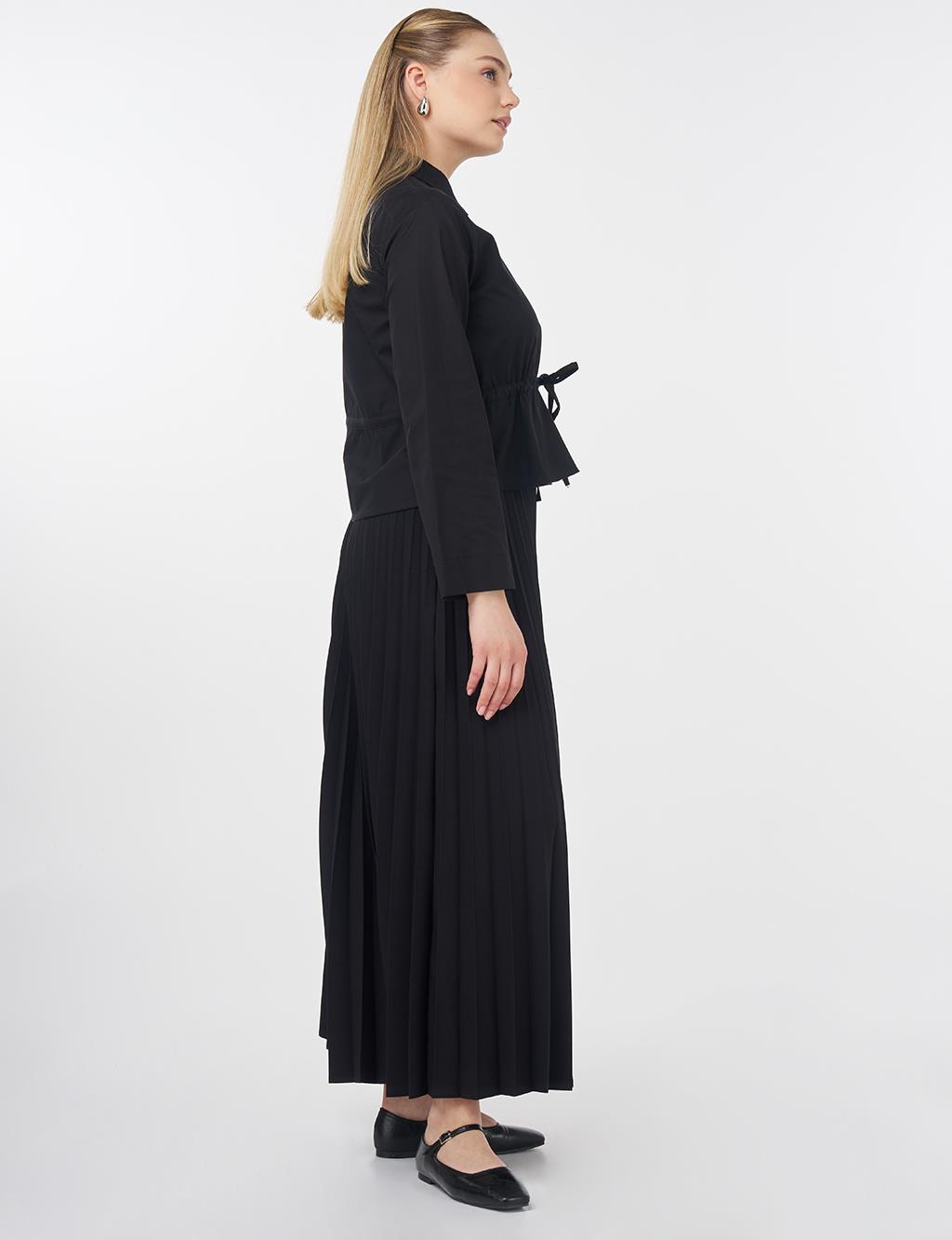 Embroidered Cotton Blouse Black