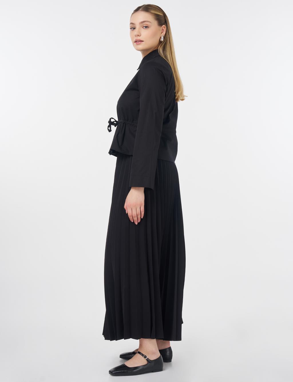 Embroidered Cotton Blouse Black